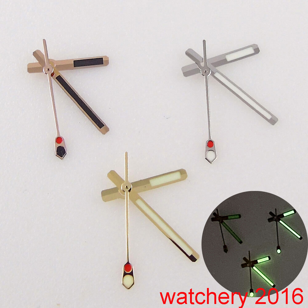 Luminous Watch Hands Rose Gold Silver Fit NH35 NH36 7s26 7s36 6r15 movement