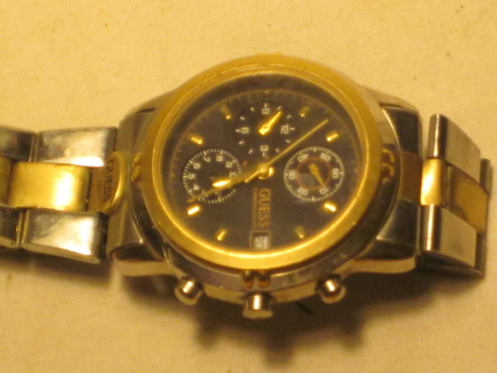 parts repair GUESS Chronograph wrist watch watch 1995 date time wristwatch