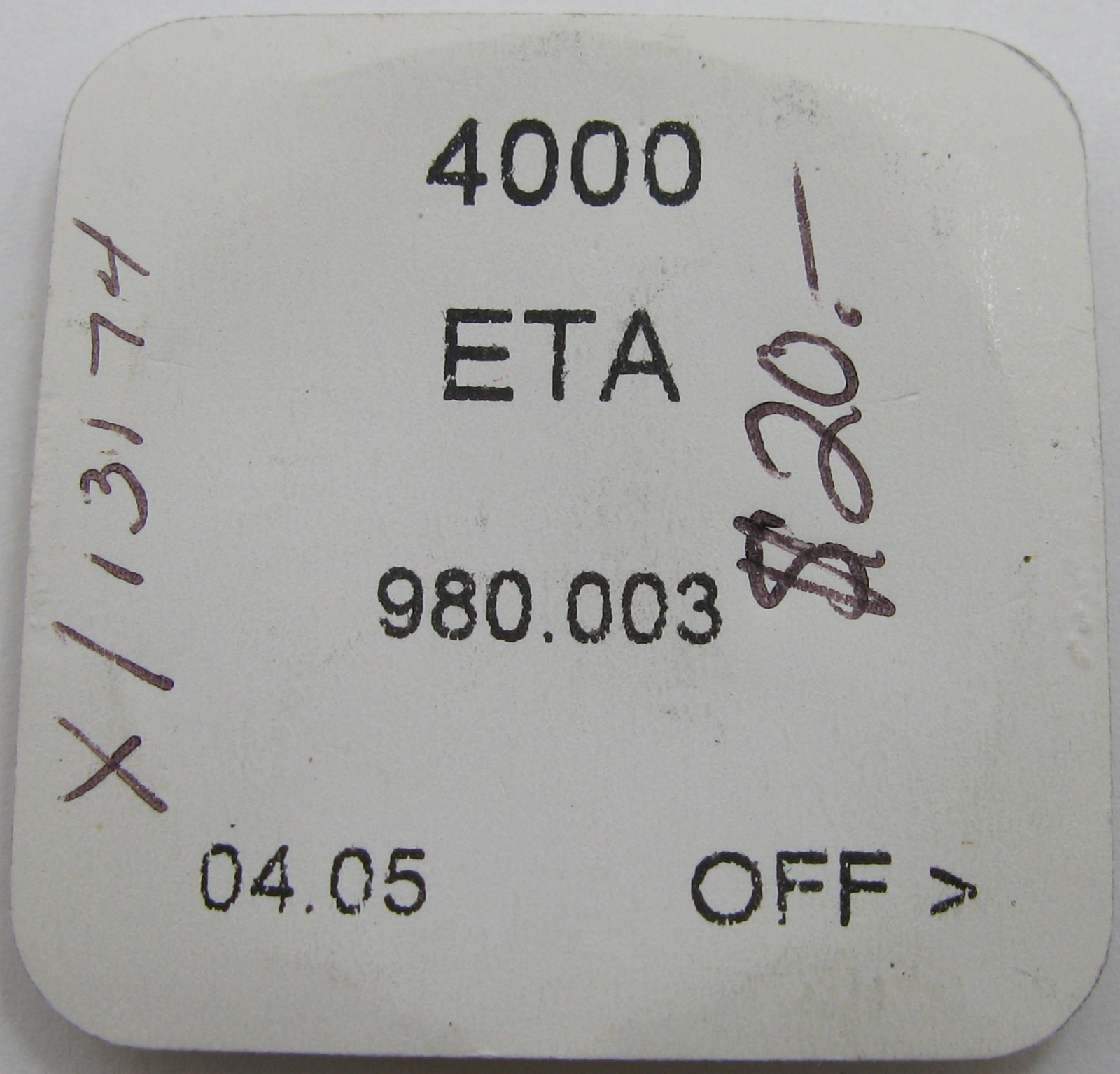 new vintage circuit 4000 for Quartz ETA 980.003