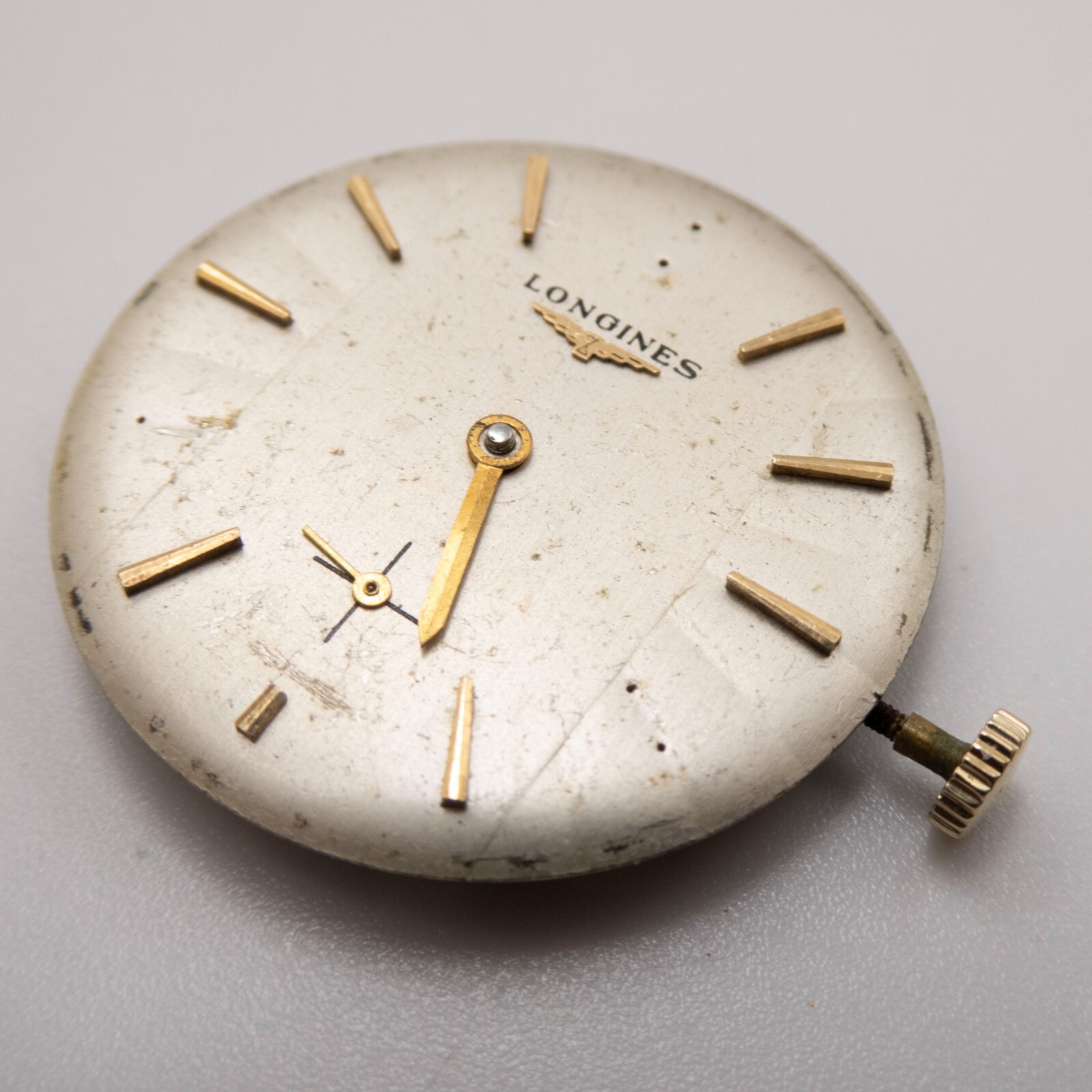 Vintage Longines Caliber 370 17-Jewel Wristwatch Movement, Ticks a Bit