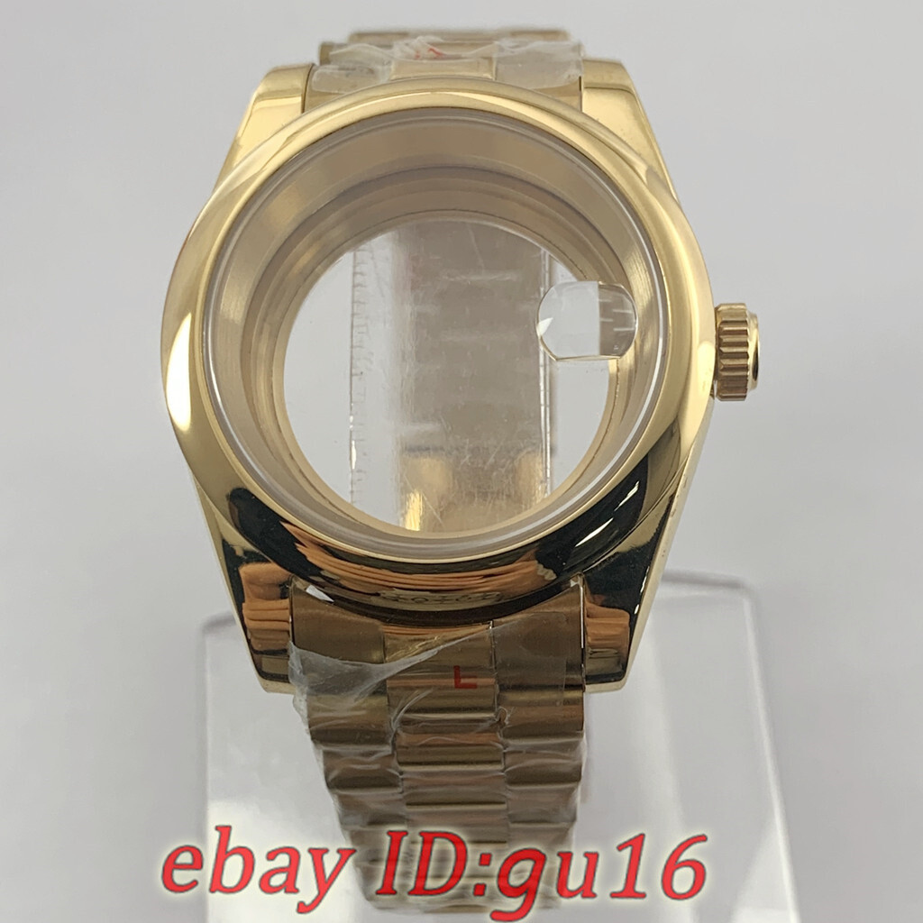 36mm/40mm Gold Watch Case Fit NH35 NH36 Miyota 8215 8205 PT5000 ETA 2836/2824