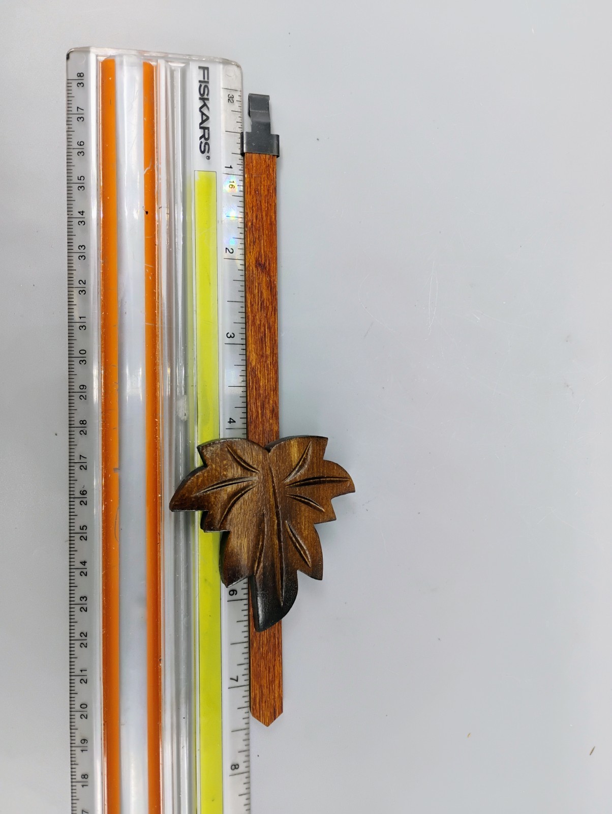 Maple Leaf Pendulum for Quartz Cuckoo Clocks Dark Brown/Walnut Finish 7.5″
