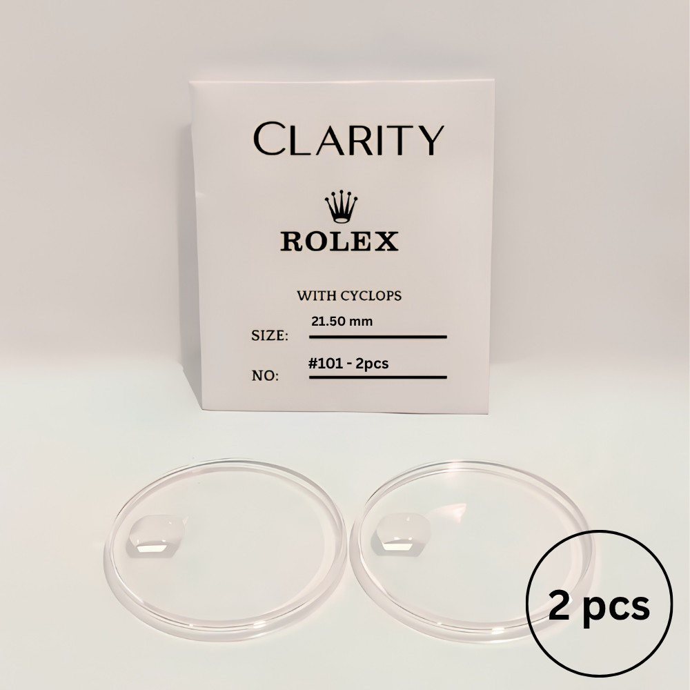 Plastic Plexi Watch Crystal for Rolex Datejust 2pcs with Cyclop B25-101-J1 Tudor