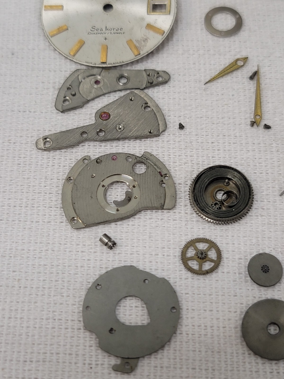 Seiko Sportsmatic Calendar 820 Sea Horse 17j Watch Movement Dial Part