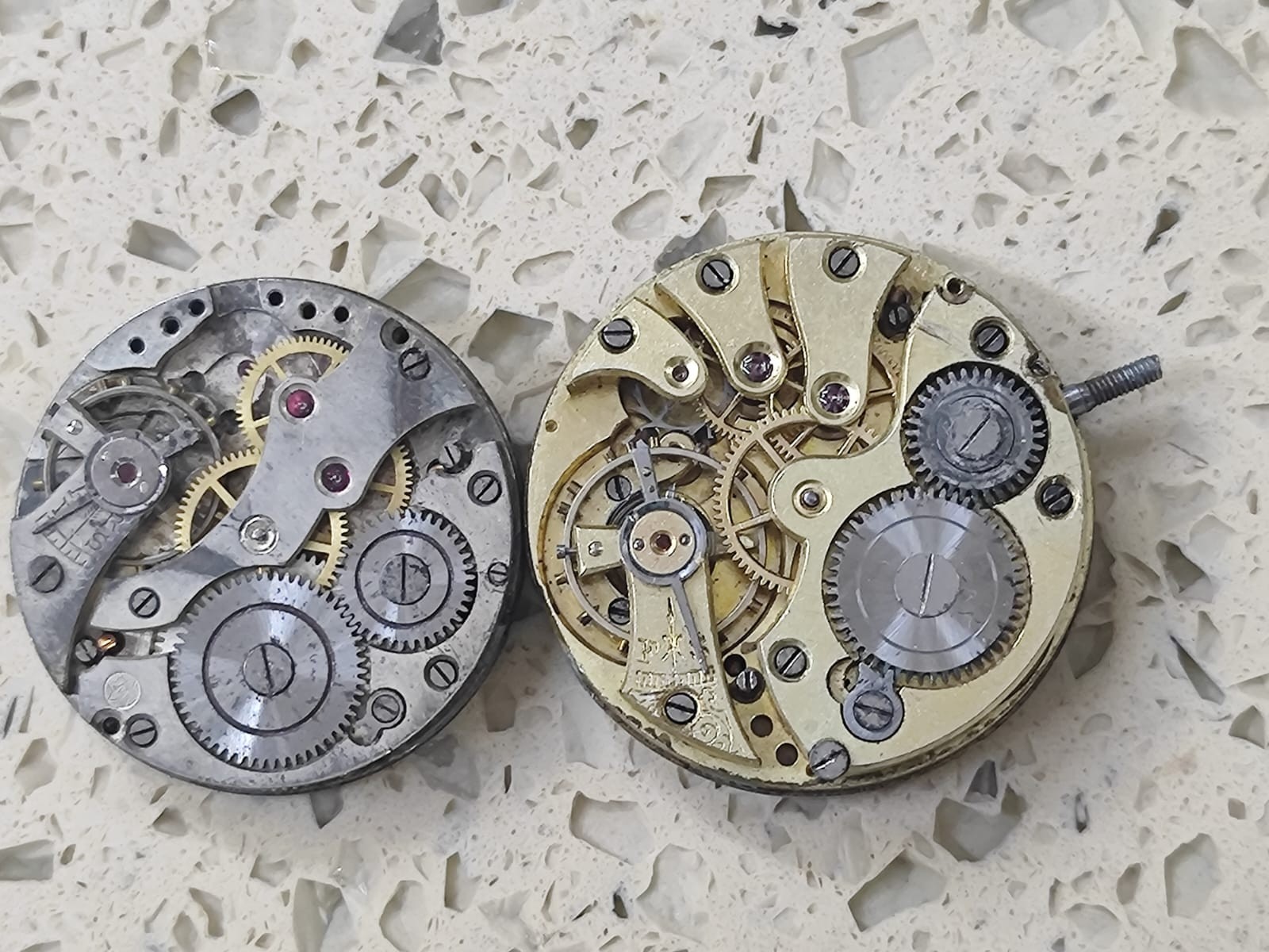 Vintage Small Pocket watch Part 2 Movement Not work for parts West End & other