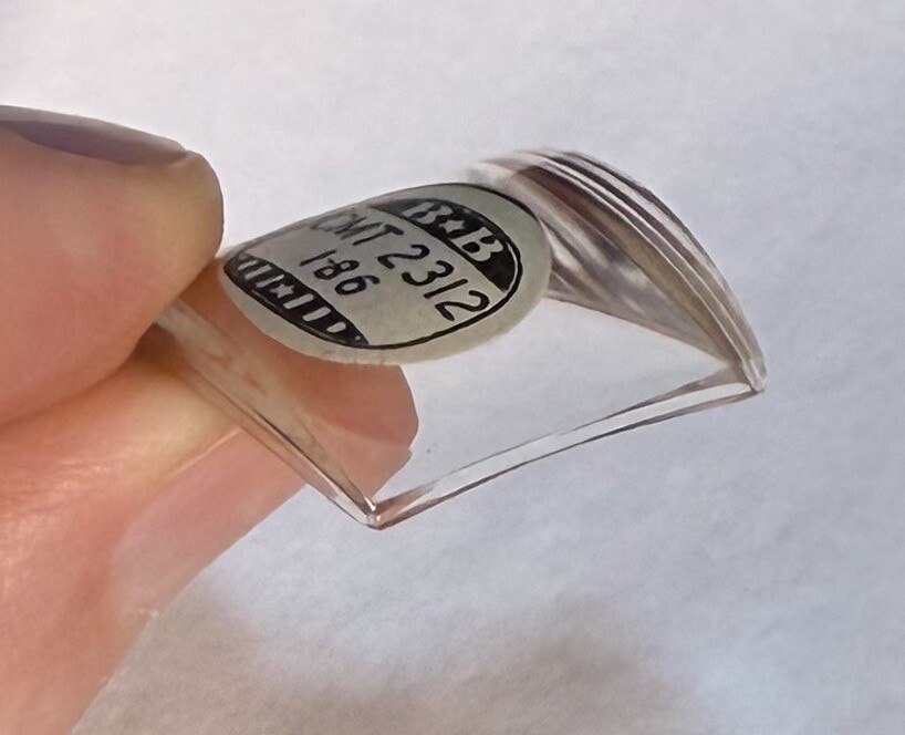 NOS Vintage 1950s Hamilton Medford High Wall Glass Watch Crystal