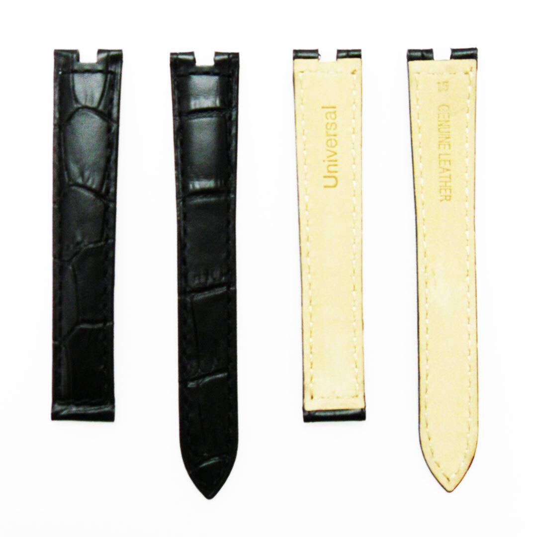 Genuine Leather Watch Bands, Alligator Grain(PADDED) fit cartier , 15×3.5x12MM