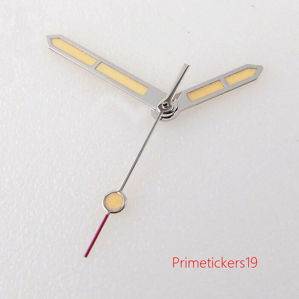 Orange Watch Hands Green Lume Fit for NH35/36A ETA2824/36 Miyota82 Mingzhu2813