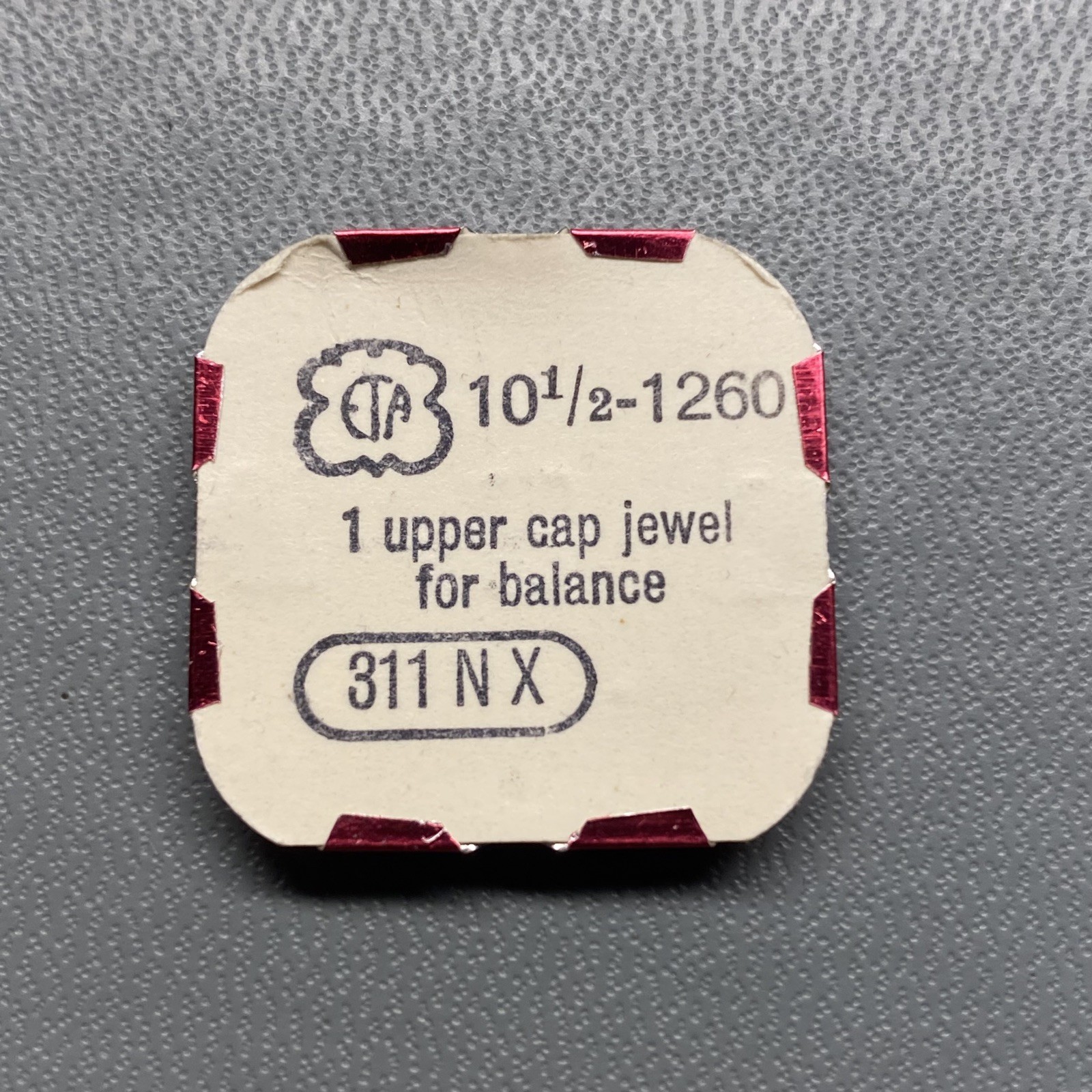 Genuine ETA Upper Cap Jewel Cal. 10 1/2 – 1260 Part 311 N X NOS