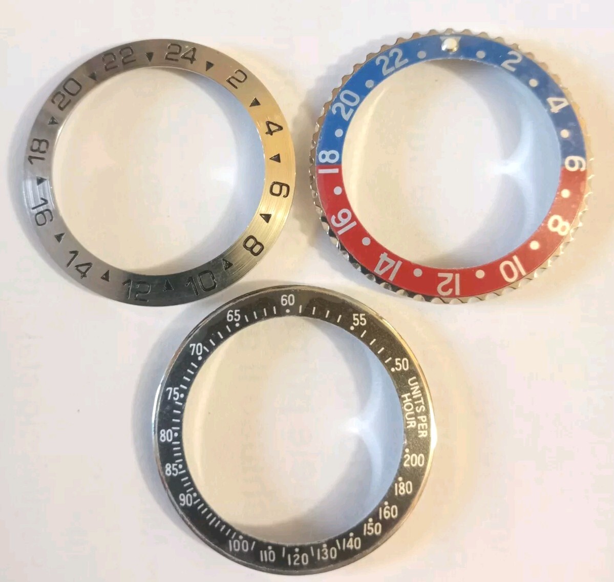 1 Pepsi GMT Bezel – Chronograph, Compatible Bezel Watches (See Photos)