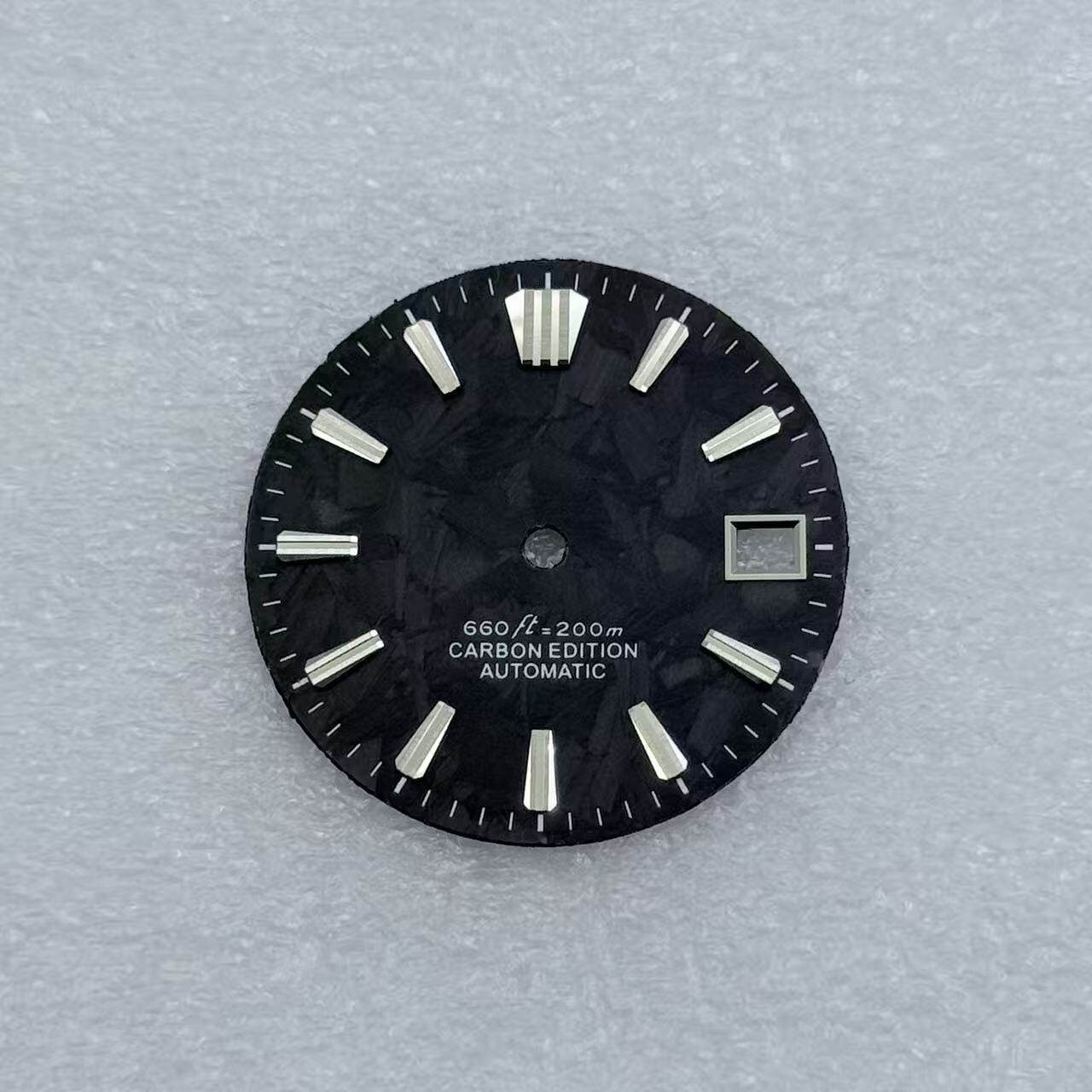 28.5mm Carbon fiber Watch Dial No Lume for Nh35 Nh36 Movement Watch Accessories