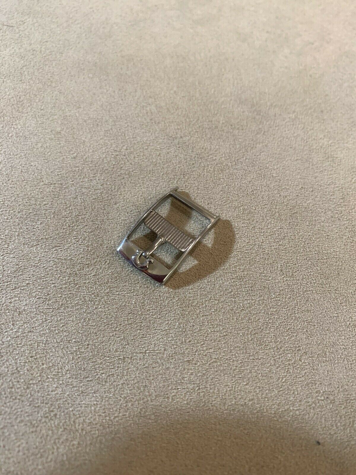 OMEGA Watch Buckle Clasp 14mm Silver Tone Polished Stainless Steel Unused NOS