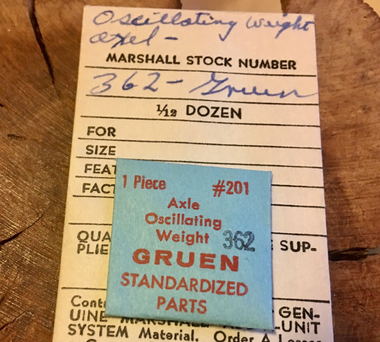 Vintage Gruen automatic watch 362 movement Axle Oscillating Weight part 201 NOS
