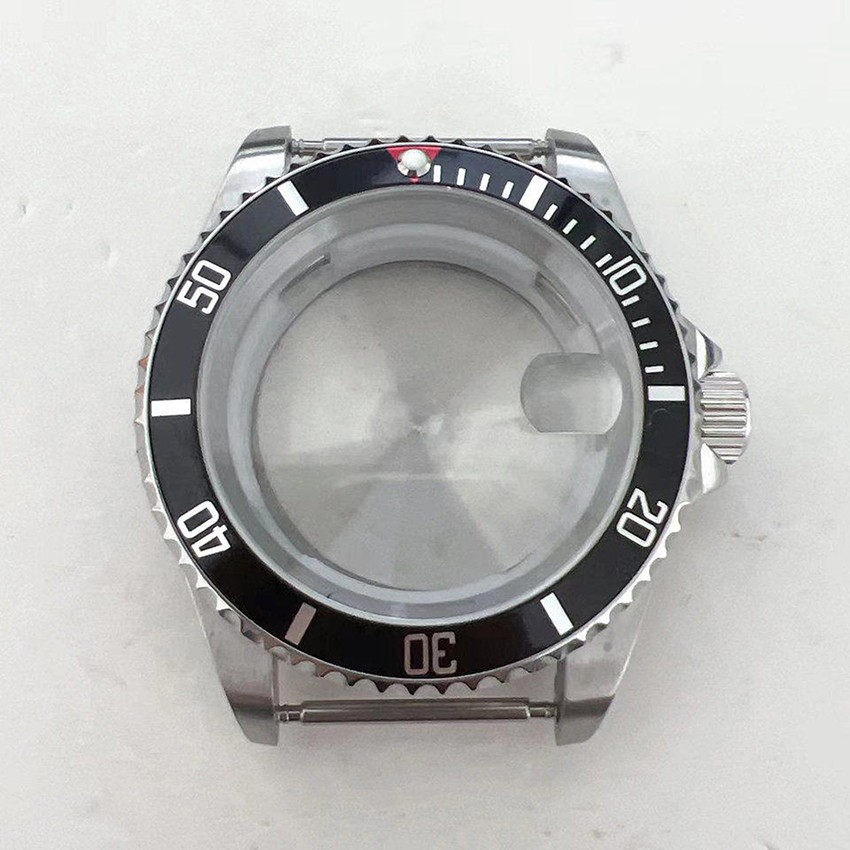 40mm Watch Case Solid-back Case with Aluminium Bezel for 8215/2813 Movement