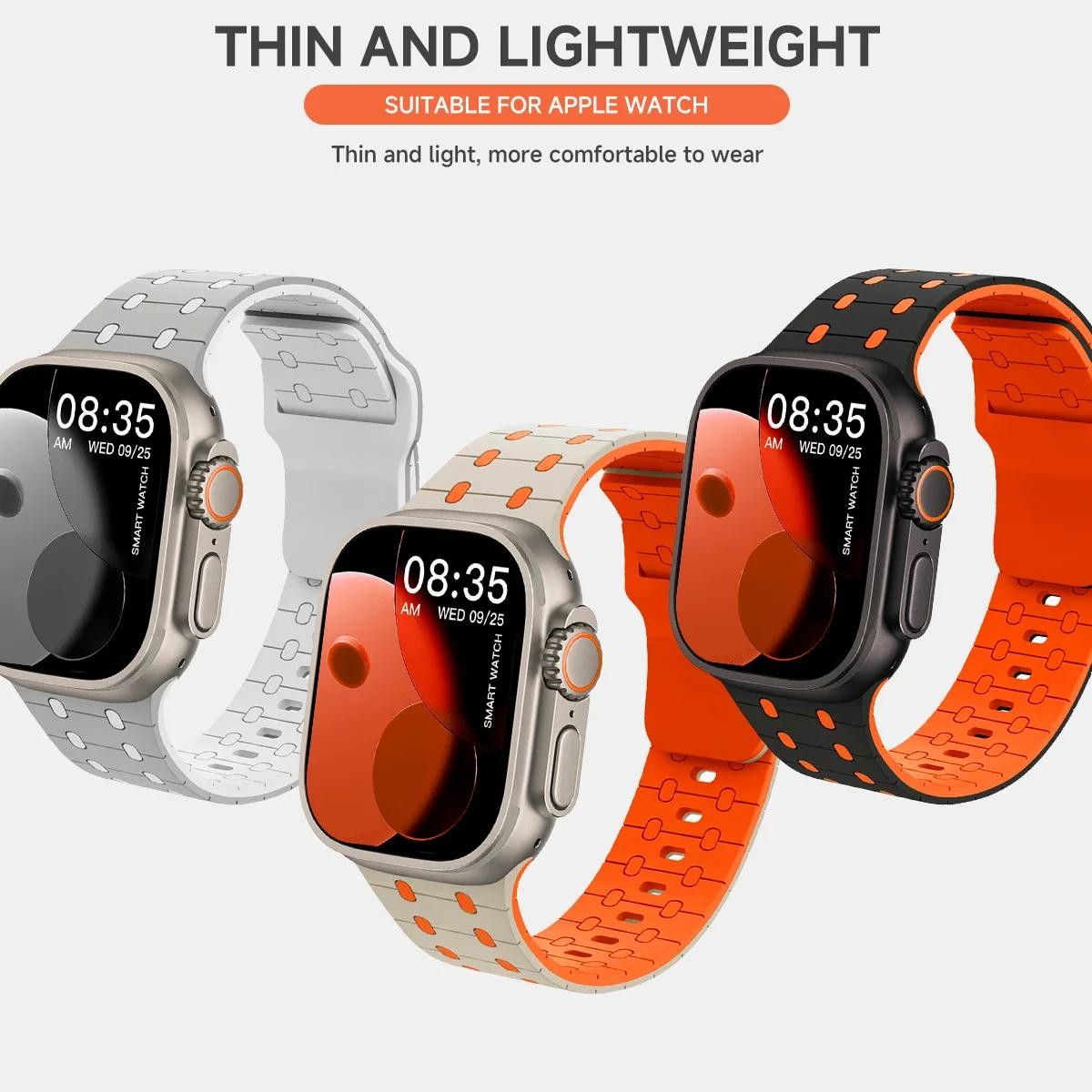 Silicone Band for Apple Watch Strap for Iwatch 11 10 9 8 7 6 5 3 Se Ultra3 2 1