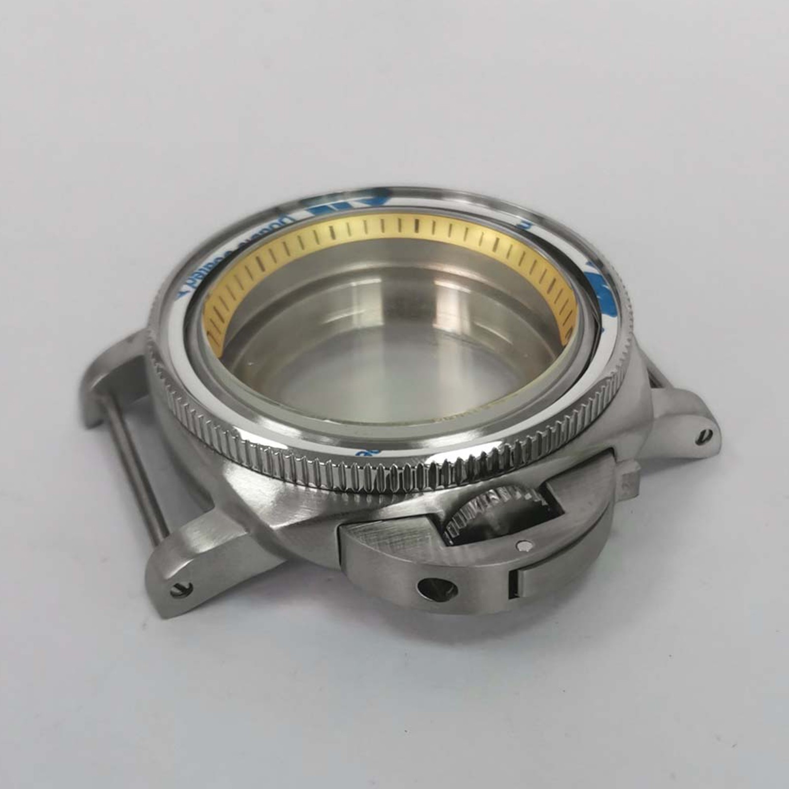 For NH35/NH36/4R/7S Stainless Steel Case Bezel Yellow Inner Ring Watch Case Kit