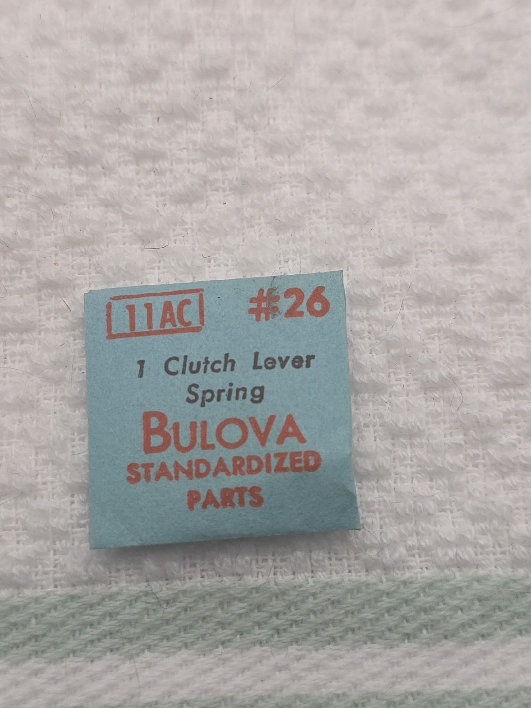 Bulova 1 Clutch Lever Spring 11AC #26 NOS