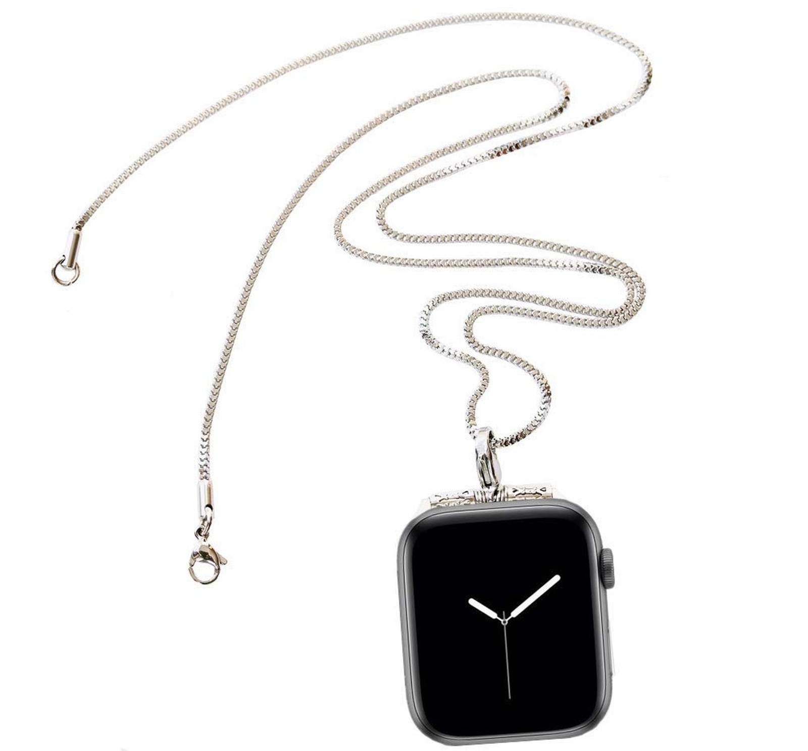 Stainless Steel Chain Necklace Smartwatch Band 38mm Series 3 2 1 / 40mm Serie…
