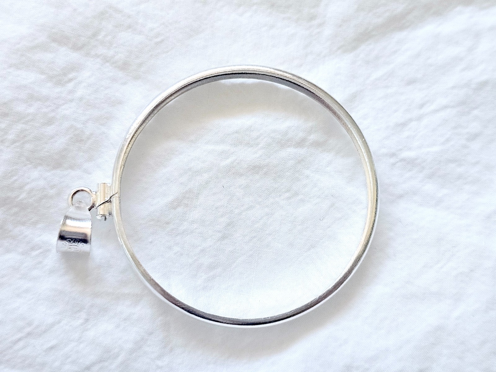 925 Sterling Silver Screw Top Simple Bezel for 41mm 1 oz Coins