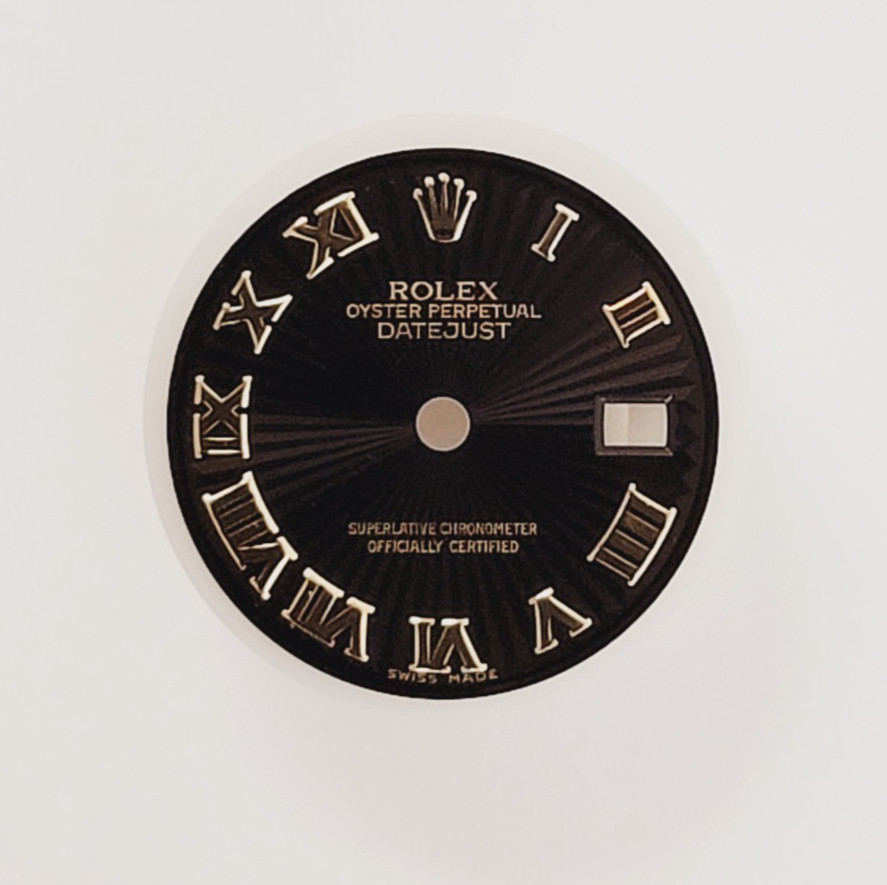 Genuine Rolex Dark Brown Dial Datejust 26mm Roman Sunburst 69173, 169173