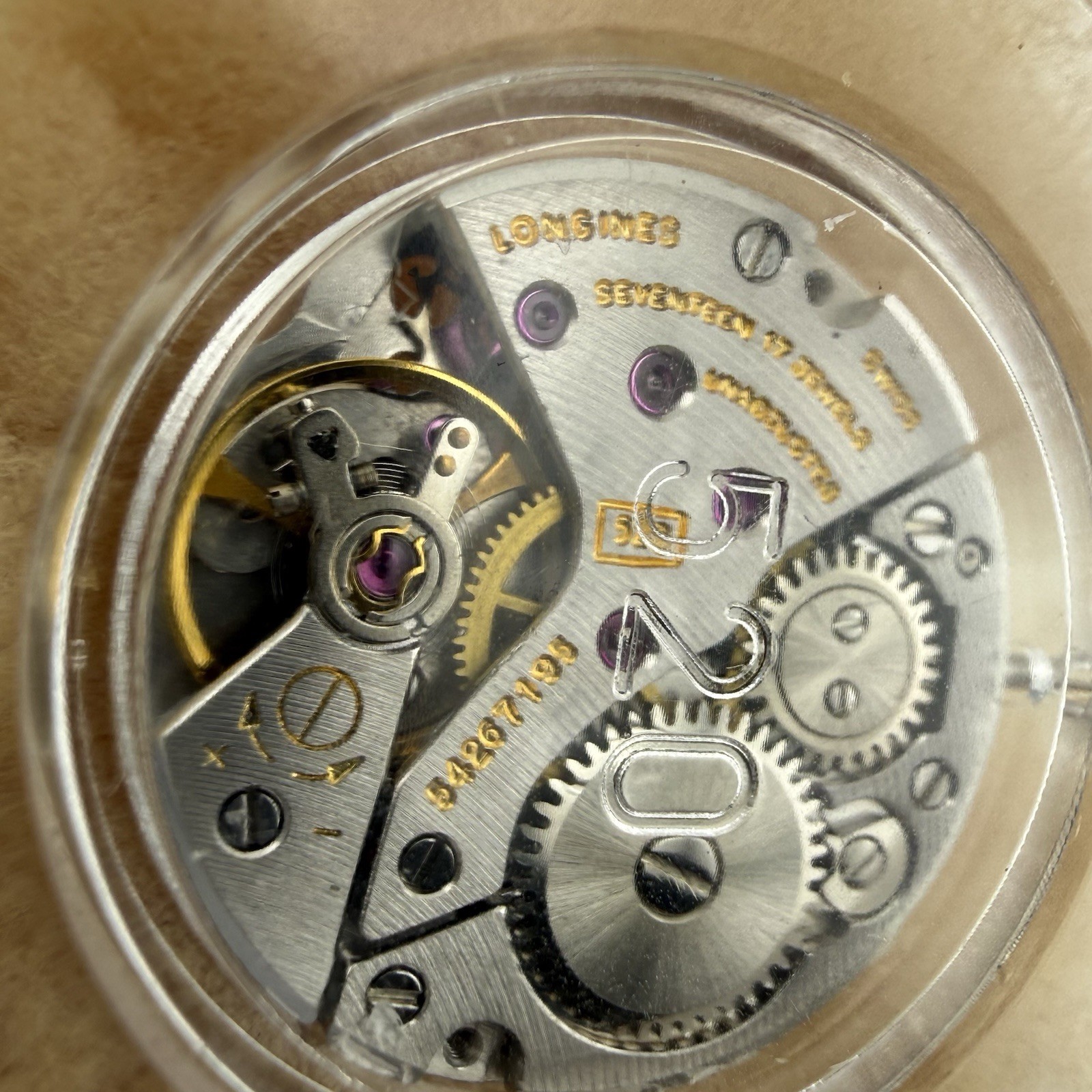 Vintage Longines 17 jewel 528 watch movement New Old Stock Factory Packaging