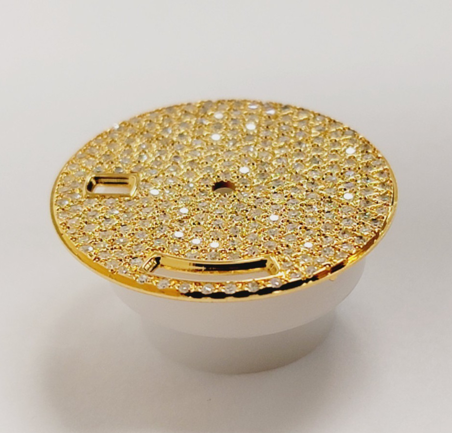 Custom 36 mm Day Date Dial Pave diamond dial to fit Rolex Models 18038, 18238