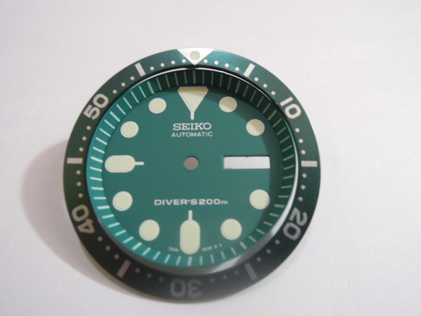 NEW GREEN FLAT BEZEL INSERT 38MM LARGE DIVERS SKX007/7002-7001/6309-7040 WATCH