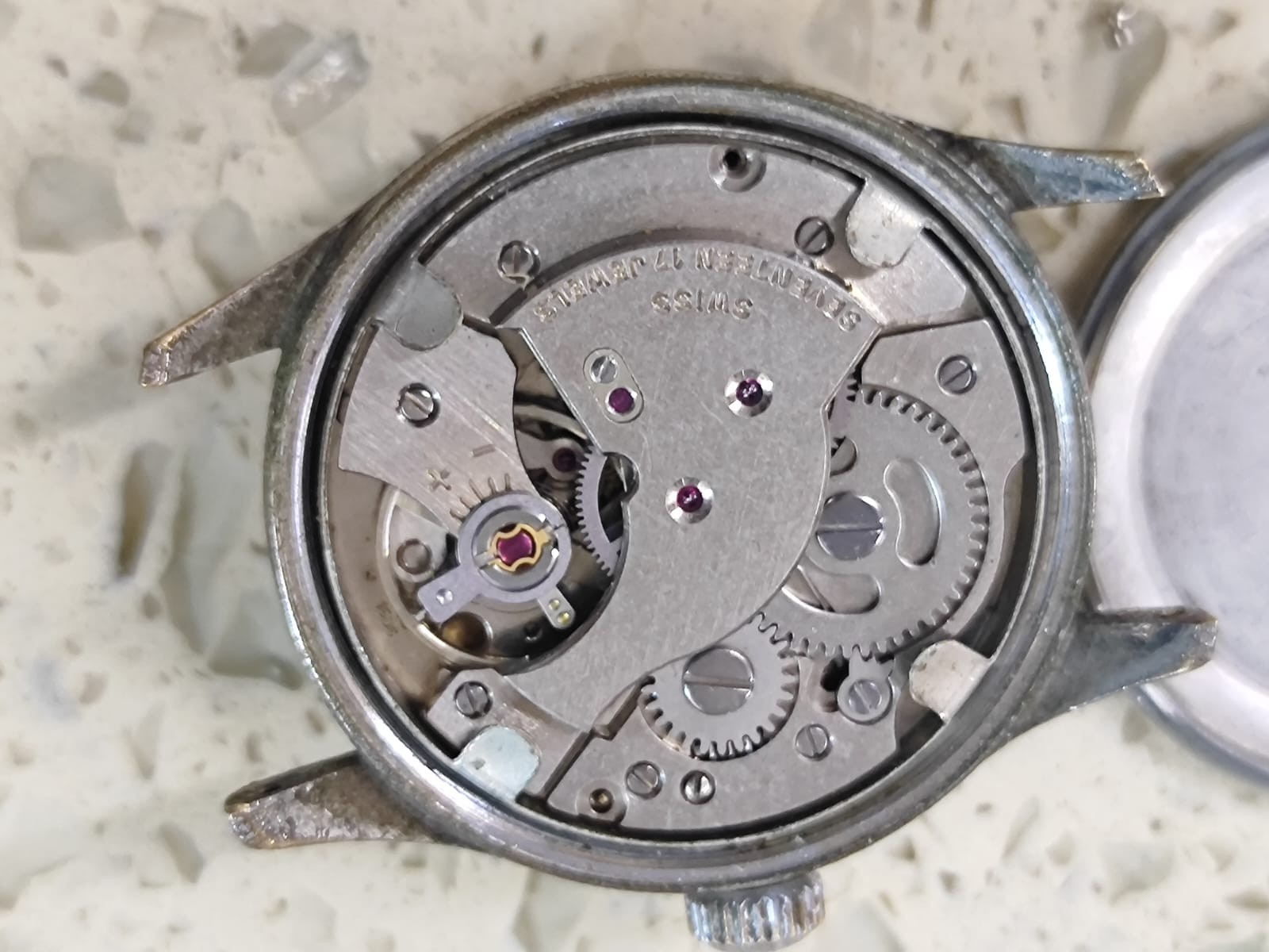 VINTAGE AS 1686 Movement Working With watch ELOGA watch for part Used