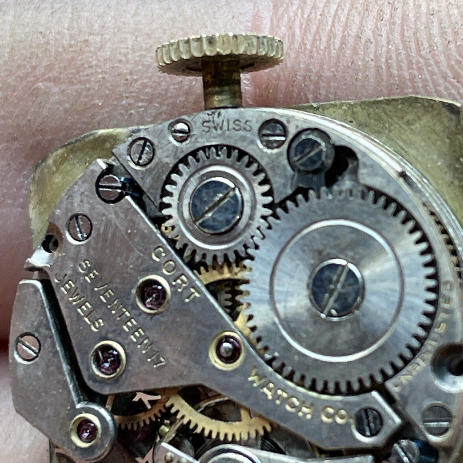 Vintage Cort Watch Co. Swiss Seventeen Jewel Face And Movement