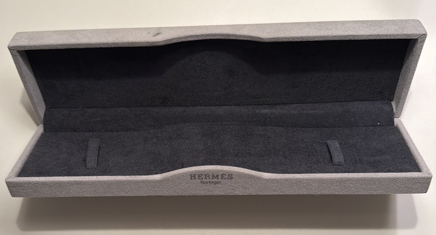Hermes Clipper Silver and Gold Band with Clasp and 13 band links Size 12mm