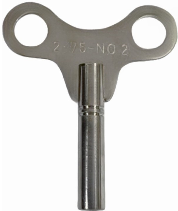 Brass Single End Clock Key #2, Jeweler Tools