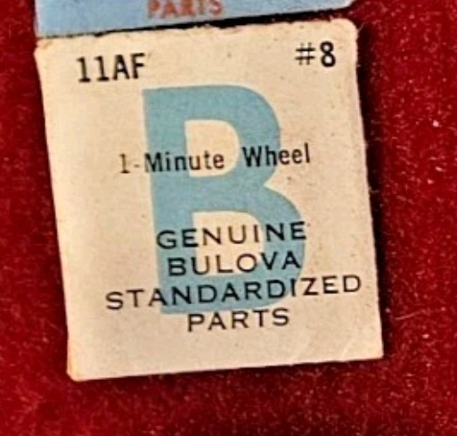 Bulova Part #8 Minute Wheel For 11AF NOS
