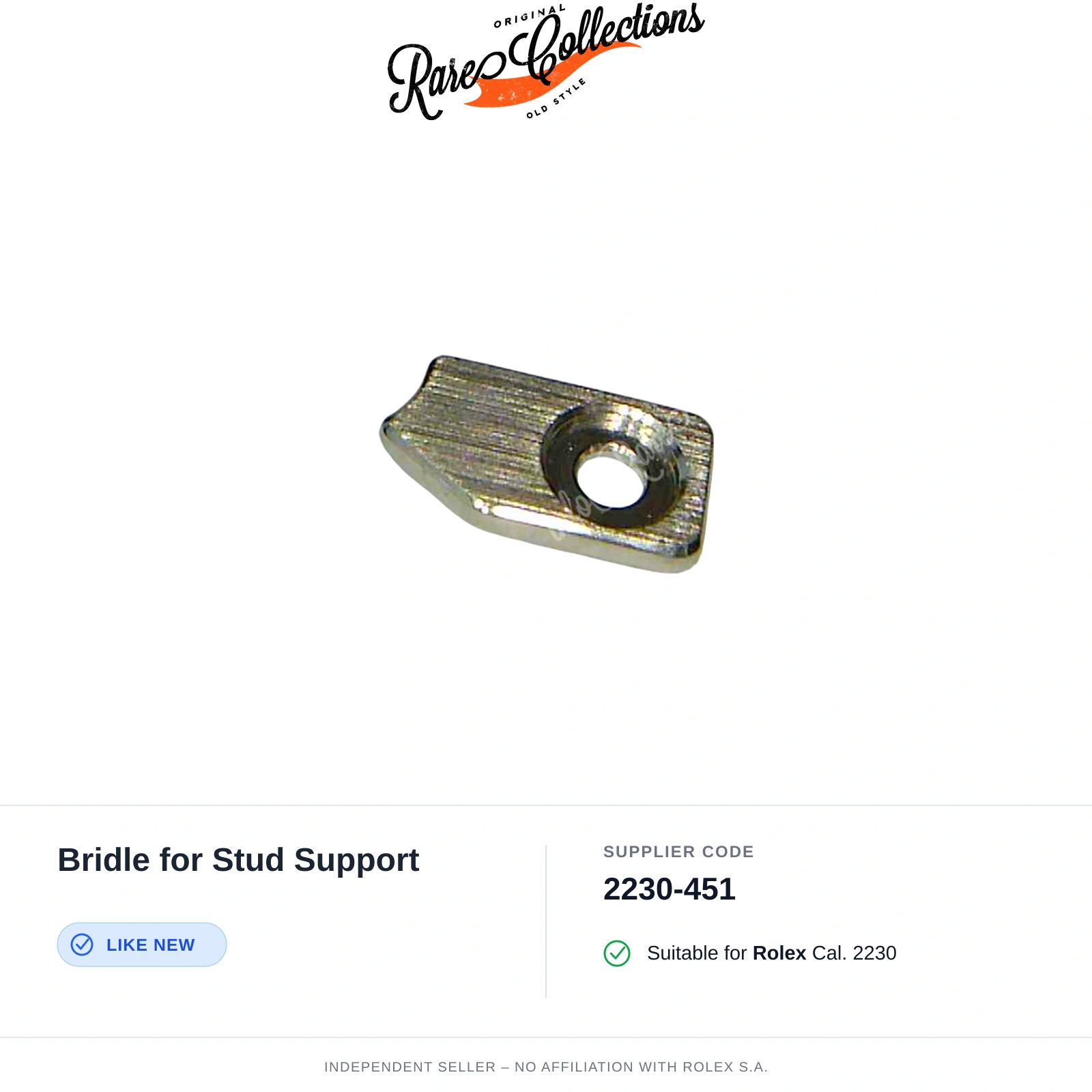Bridle for Stud Support for Rolex (cod. 2230-451) — Excellent Condition