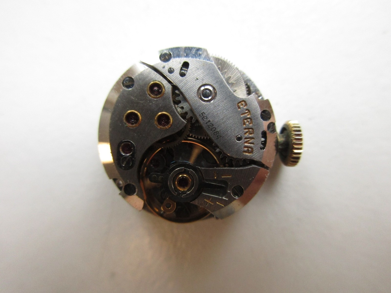 Eterna cal. 1418U Swiss vintage watch movement & dial – running