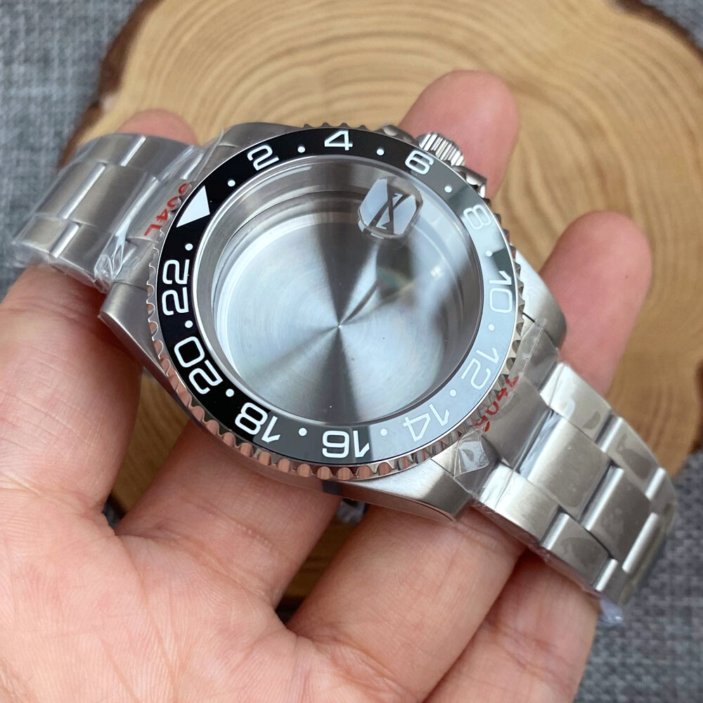 40mm Watch Cases 20mm Strap Black/Blue Gray Bezel Fit Nh35 PT5000 Movement 20ARM