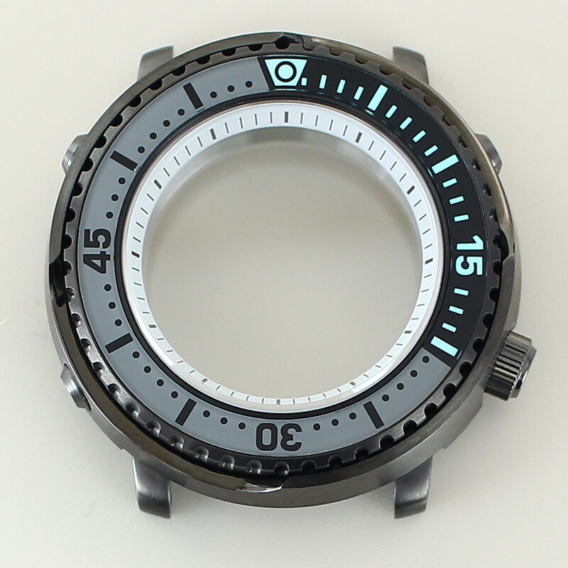 43.3mm Tuna Baby Watch Case nh35 Chapter Ring sapphire glass 3.8 Crown Position