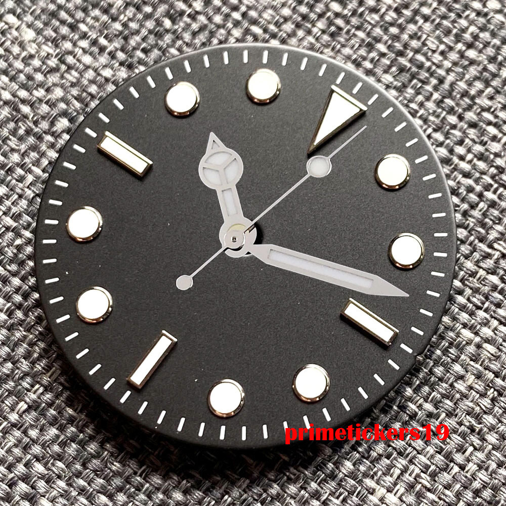 29mm Black/Blue/Green Watch Dial Hands Set Fit NH35 ETA2824 PT5000 Miyota82 Movt
