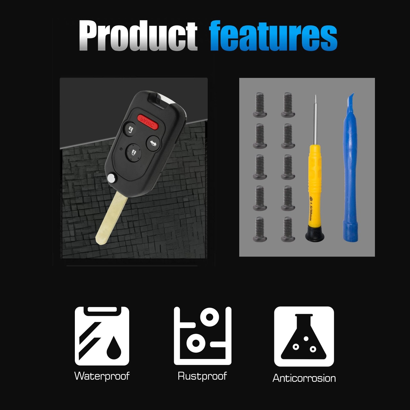 senkap Key Fob Screw 35116-SDA-A11 Honda Black