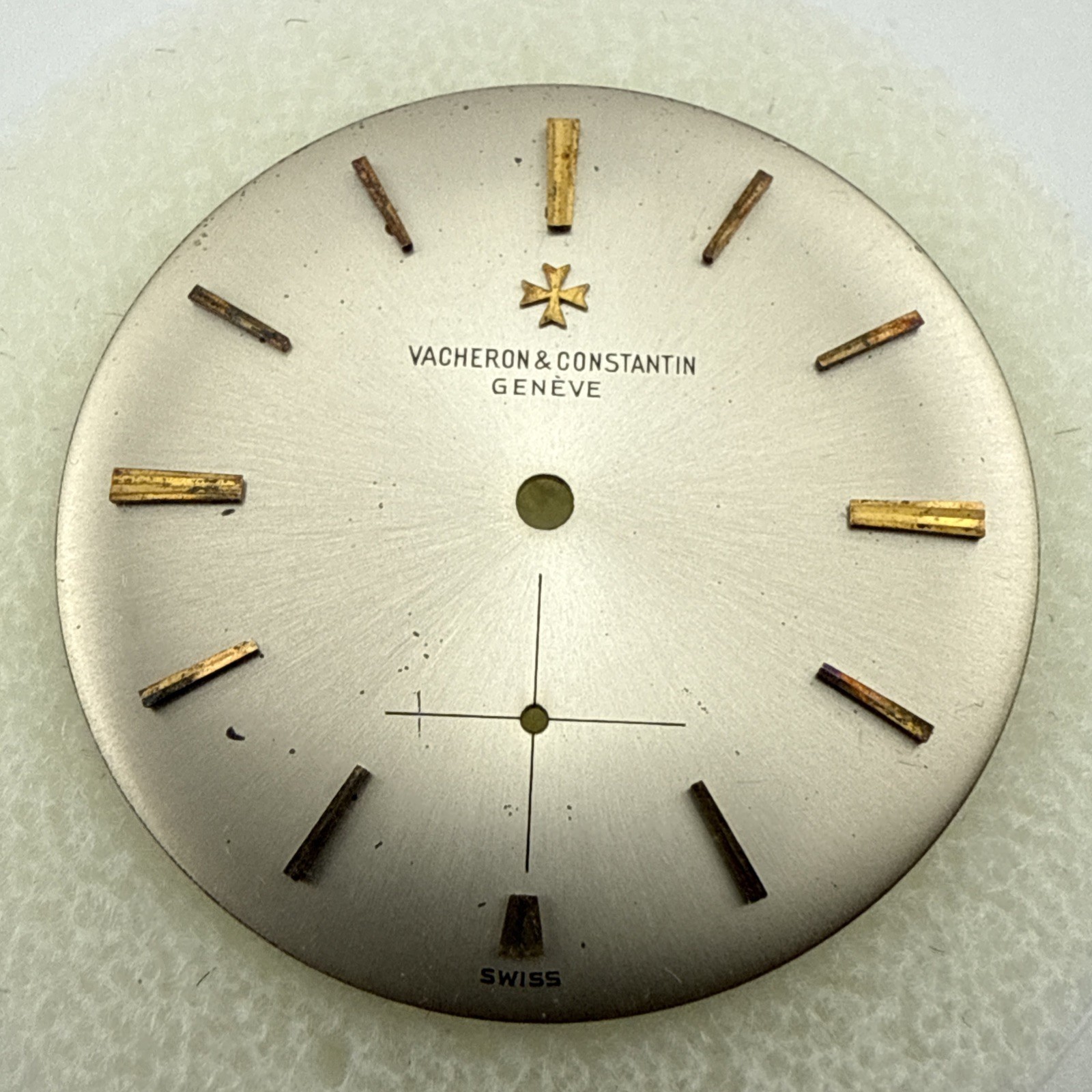 VINTAGE Vacheron Constantin Dial with Gold Stick markers 28.MM Authentic