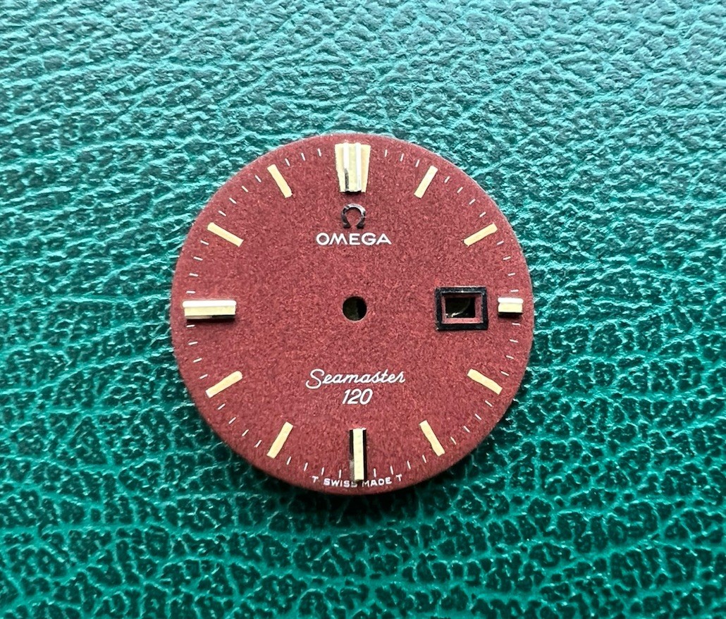 Authentic OMEGA Seamaster 120 22.5mm Burgundy Stick Markers DIAL – OC#1299