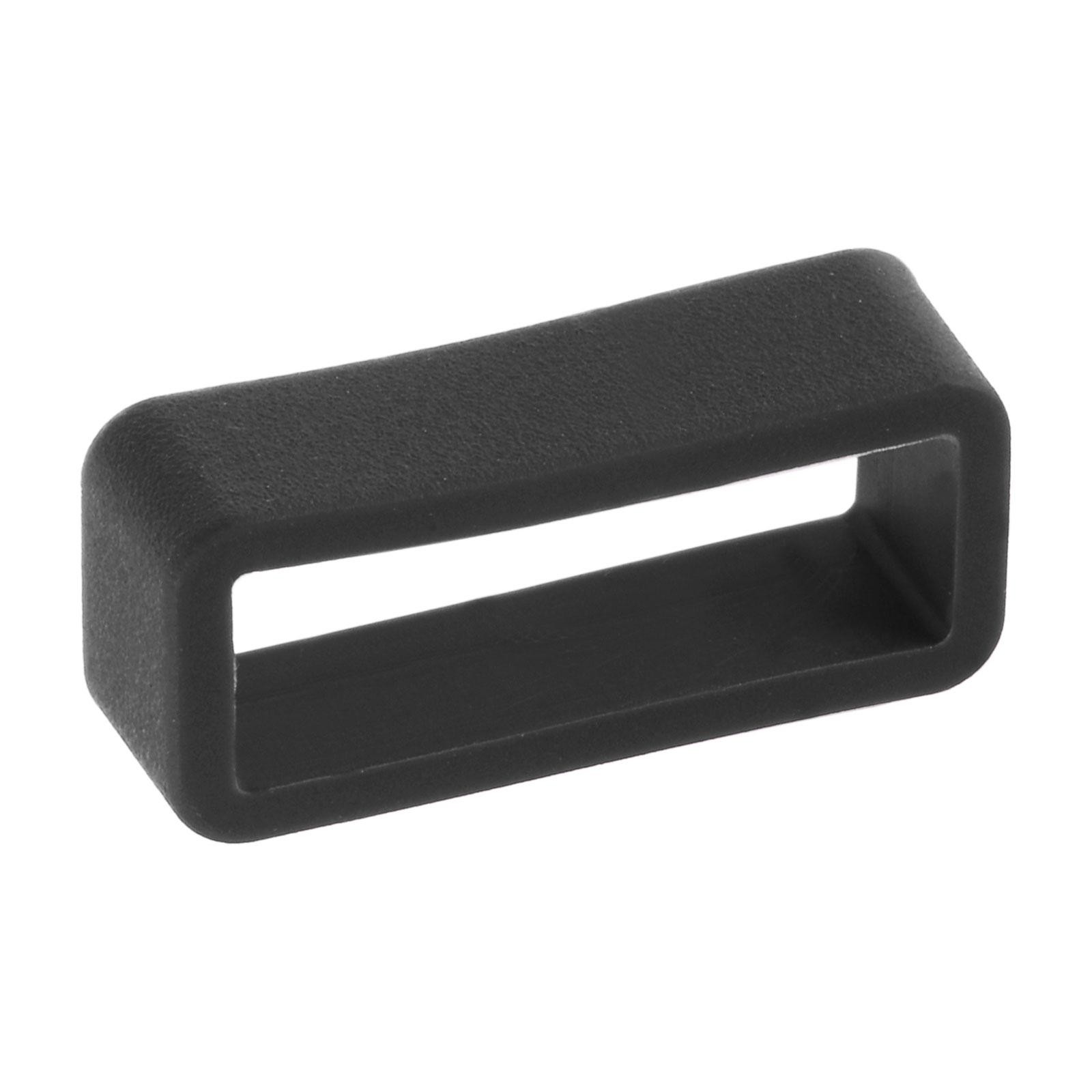 Watch Band Strap Loops Silicone for 19mm Width Watch Band Black 4Set]