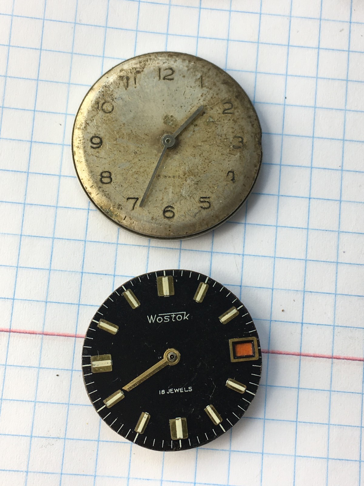 MOVEMENTS (13pcs) FOR MENS WRIST WATCH Slava Vostok Raketa USSR for parts