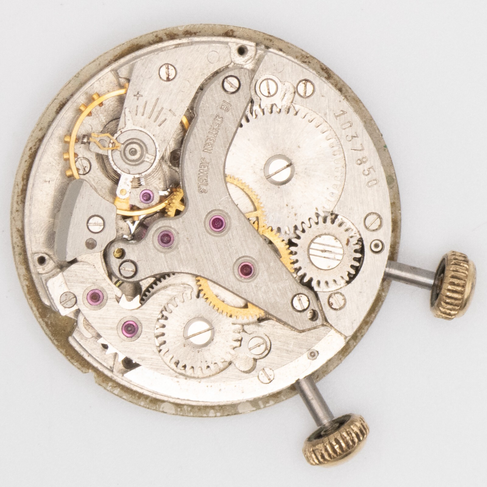 Vintage Henri Gireaux 26.6 x 8.2 mm 17-Jewel Wristwatch Alarm Movement
