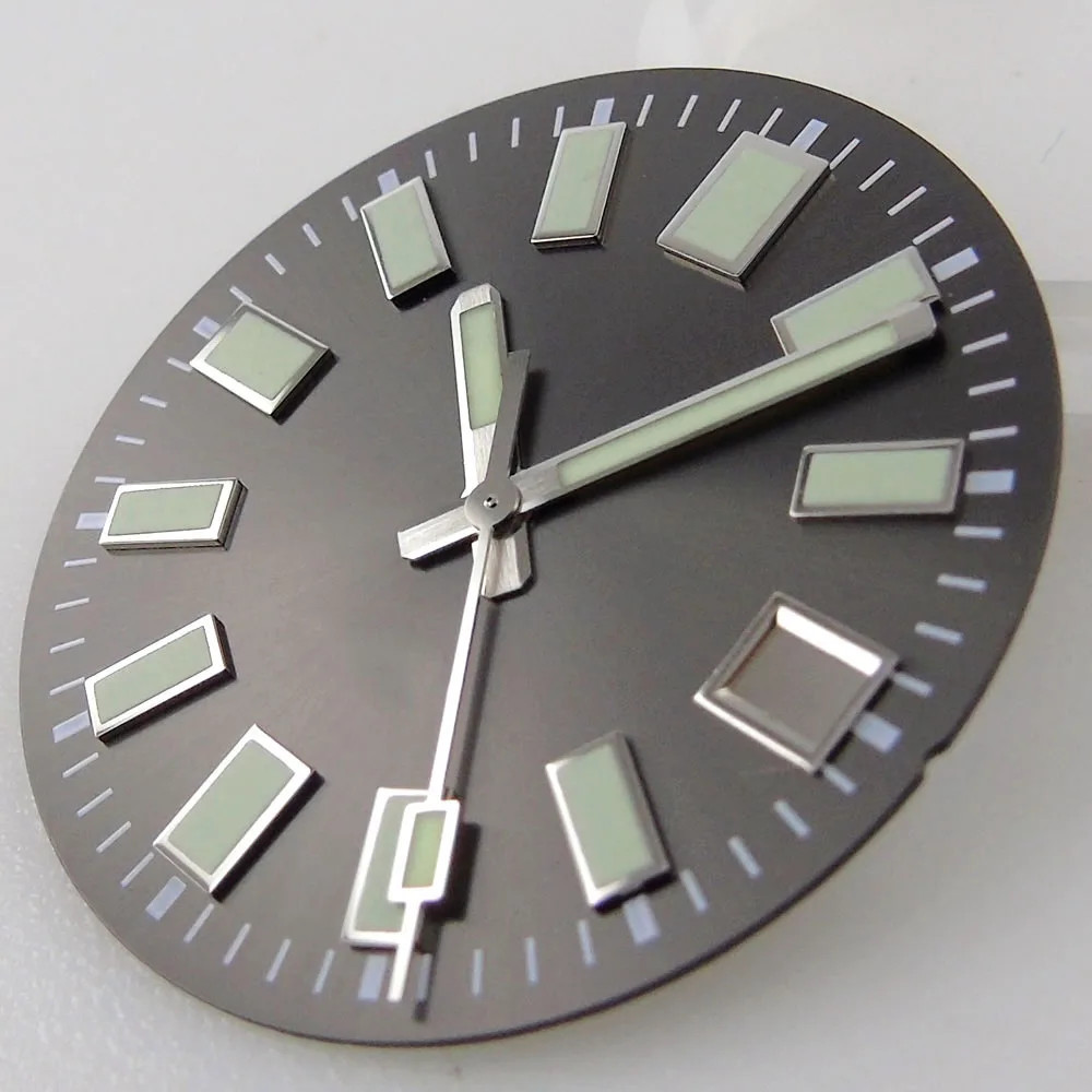 29mm Black/Grey/Blue Sunburst Watch Dial Replacement Fit NH35 ETA 2824 Miyota