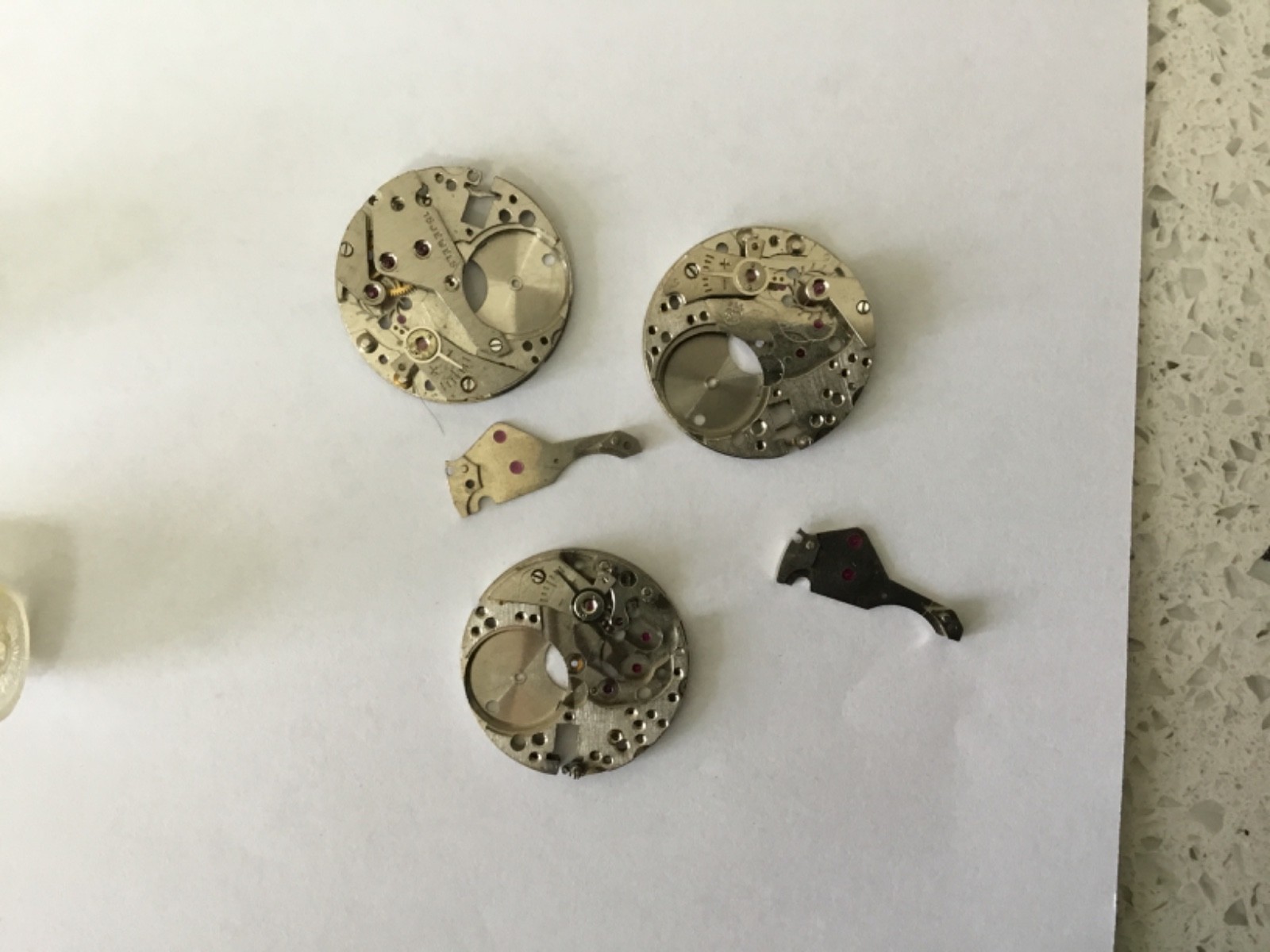 NOS AS 984 watch movements x3 plus other used parts