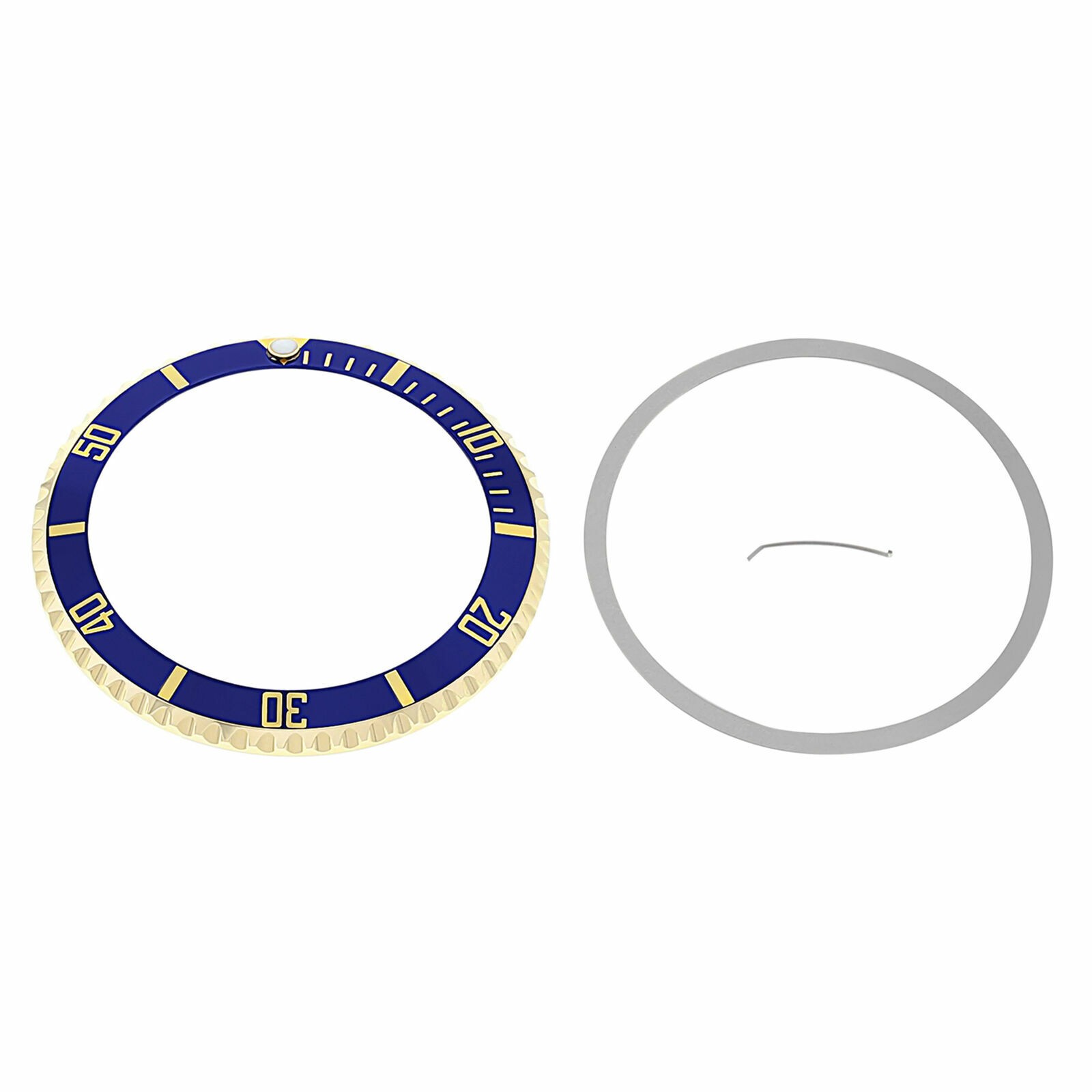18KY Bezel, Insert & Spring Kit For Rolex Sapphire Model Sub 16613, 16618, 16808