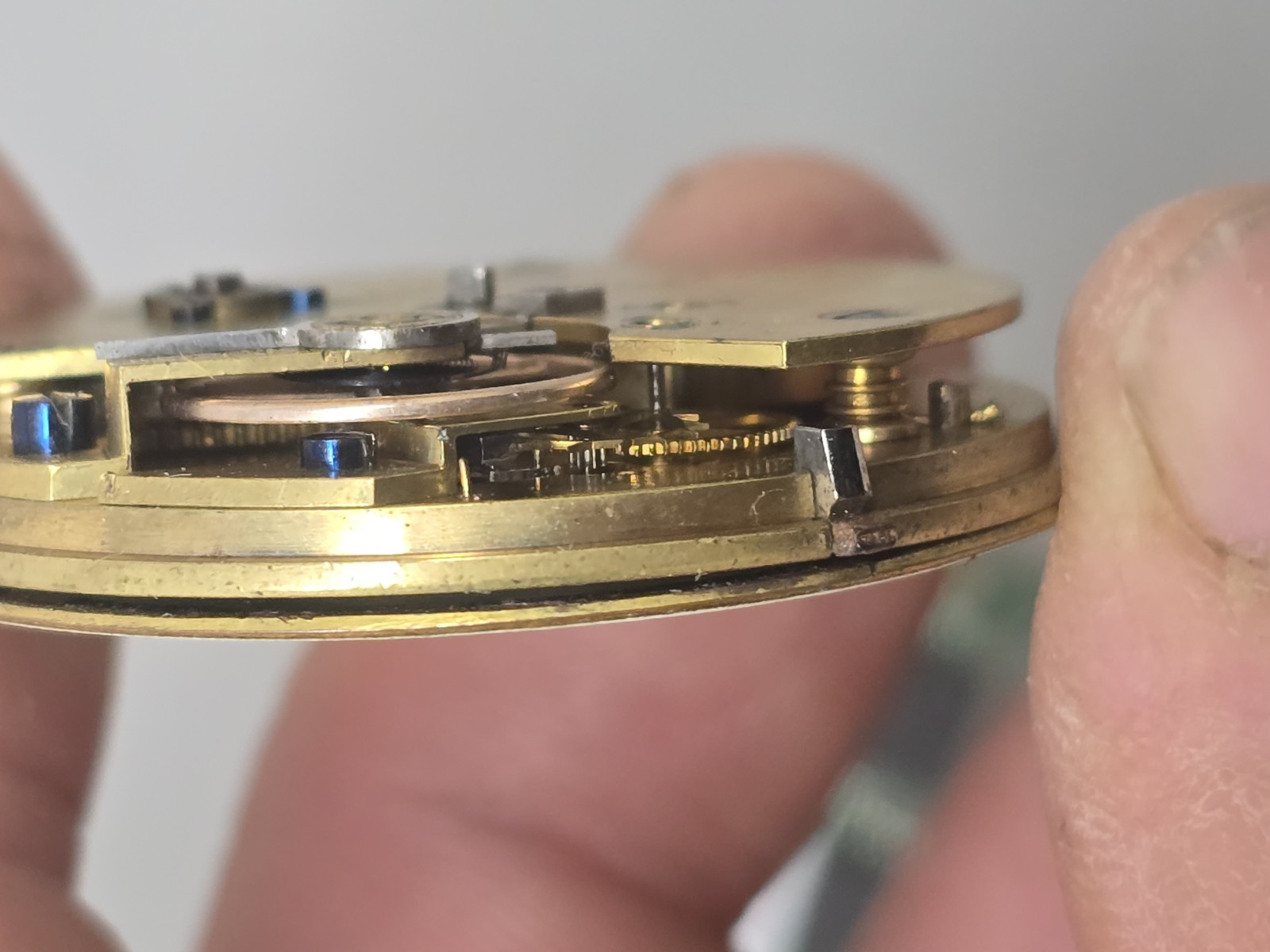 No. 1771 Keywind James Wood Glasgow Pocket Watch Movement Good Balance & Springs