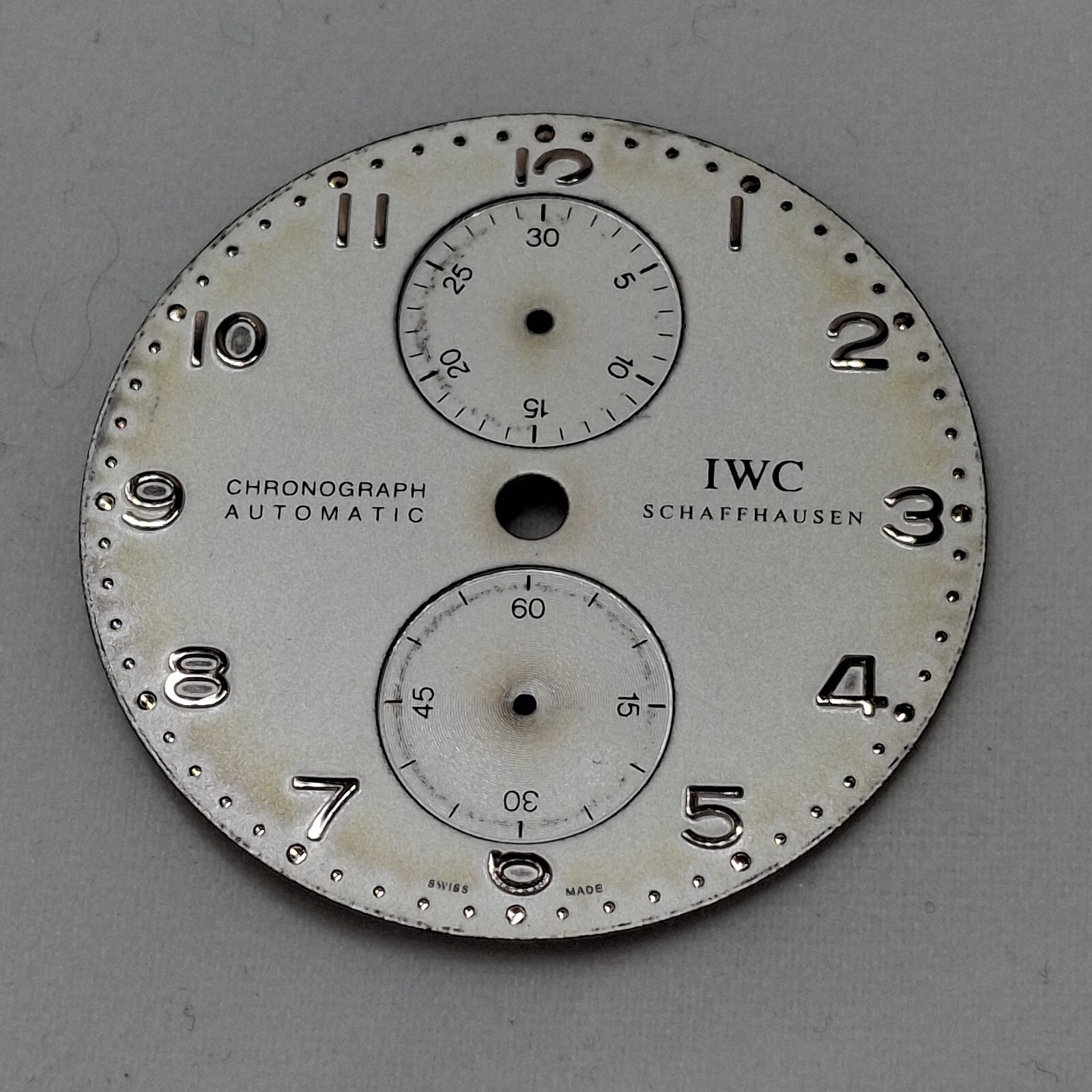 IWC International Watch Co Chronograph vintage dial 34mm PARTS Part Swiss #x6