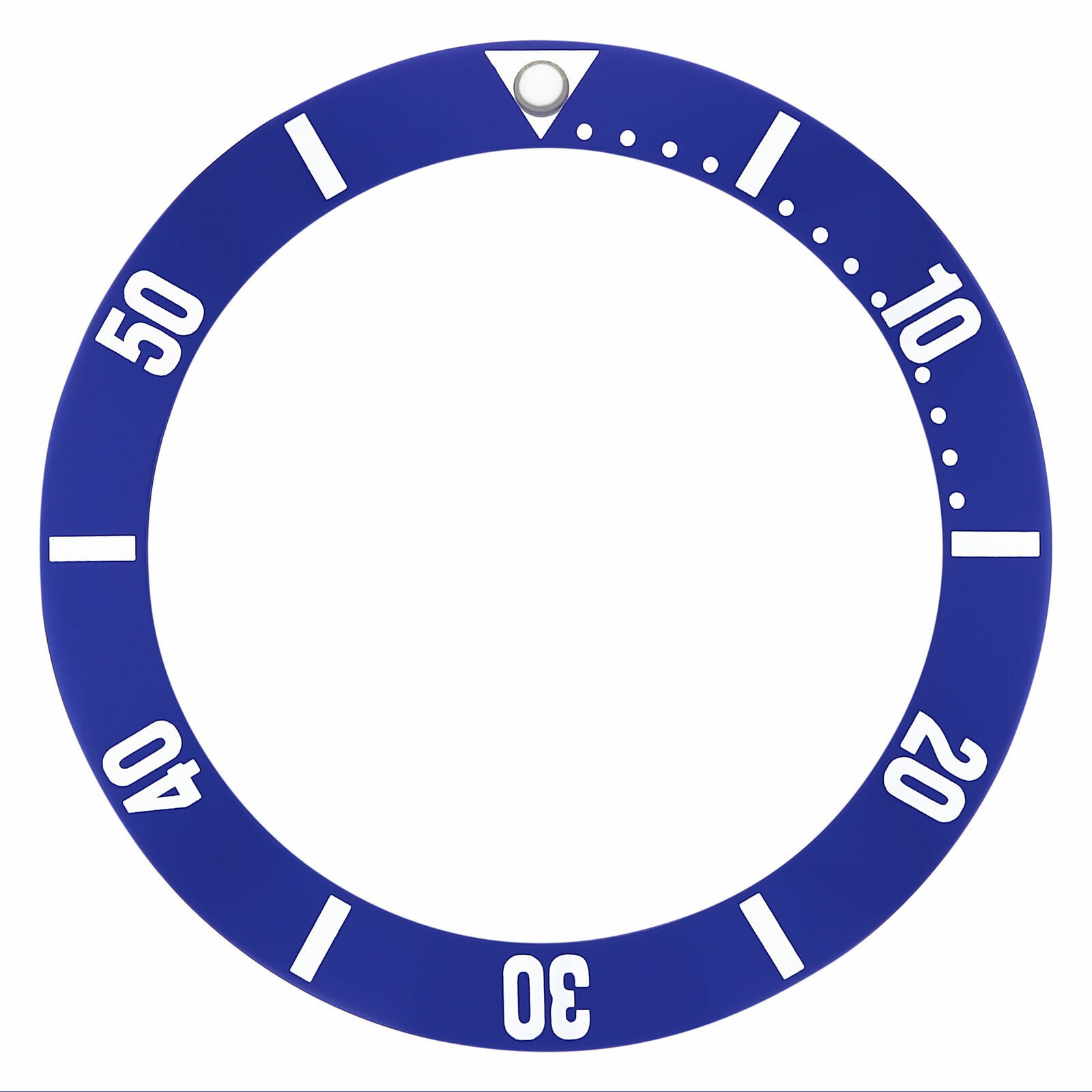 Blue Silver Replacement Bezel Insert 25.4mm x 20mm For Tag Heuer 1500 Lady