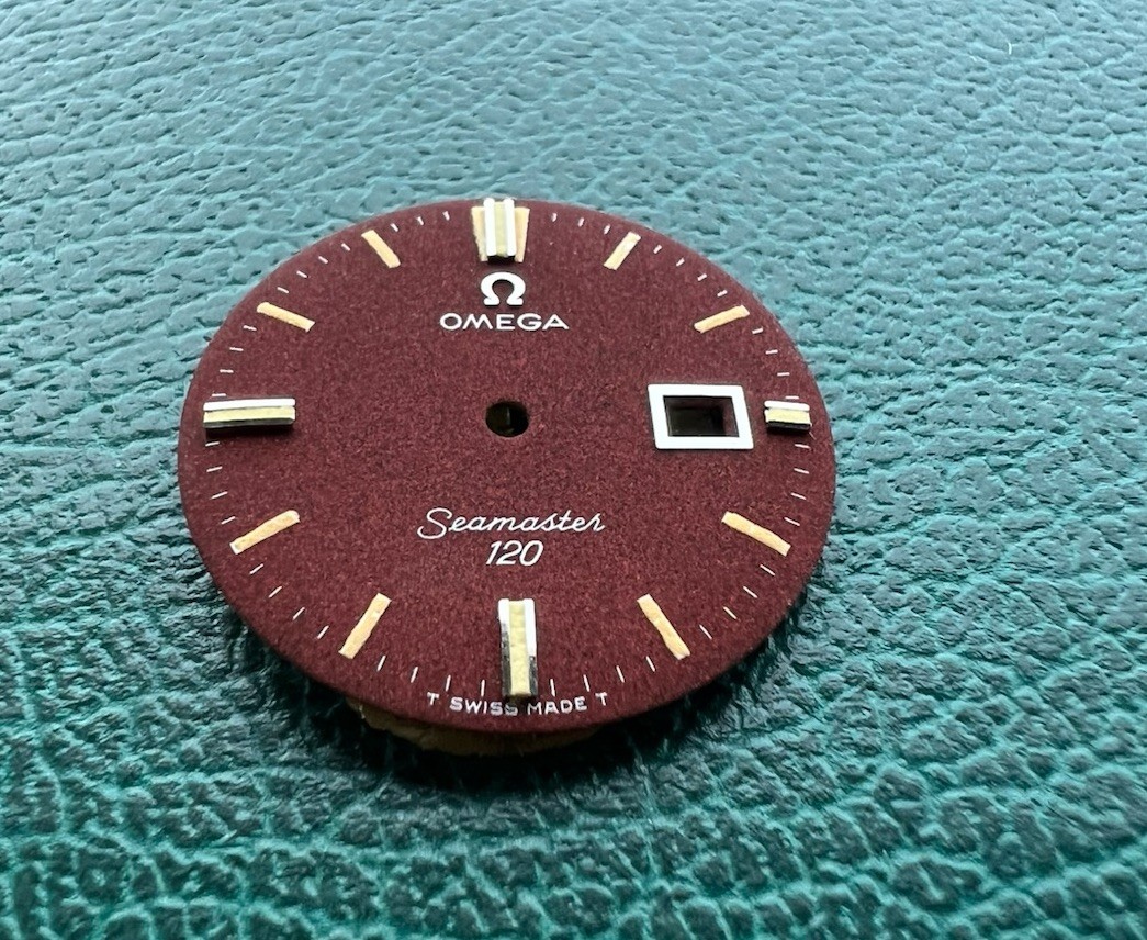 Authentic OMEGA Seamaster 120 22.5mm Burgundy Stick Markers DIAL – OC#1299